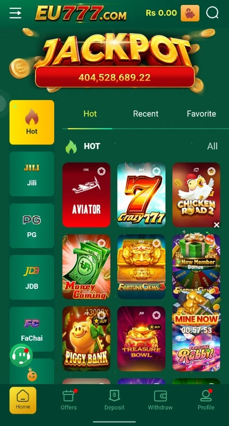 Eu777 Game is an online gaming platform designed for mobile users who enjoy a combination of entertainment and reward-based gameplay.