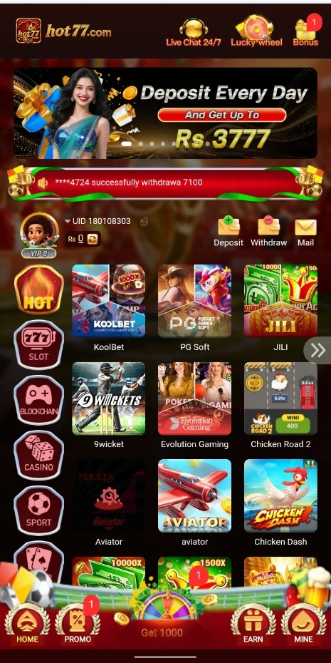 Hot77 Game is an online gaming platform that combines multiple entertainment-based games within a single application.